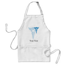 Blue caduceus medical gifts adult apron