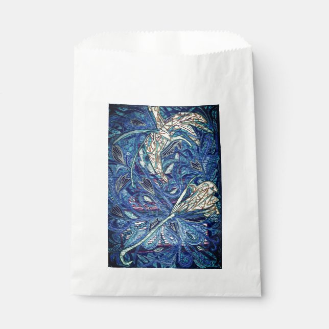 Blue cake favor bag (Front)