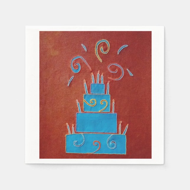Blue cake napkins (Front)