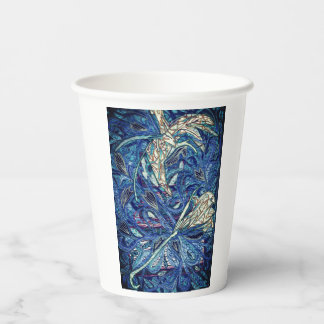 Blue cake paper cups