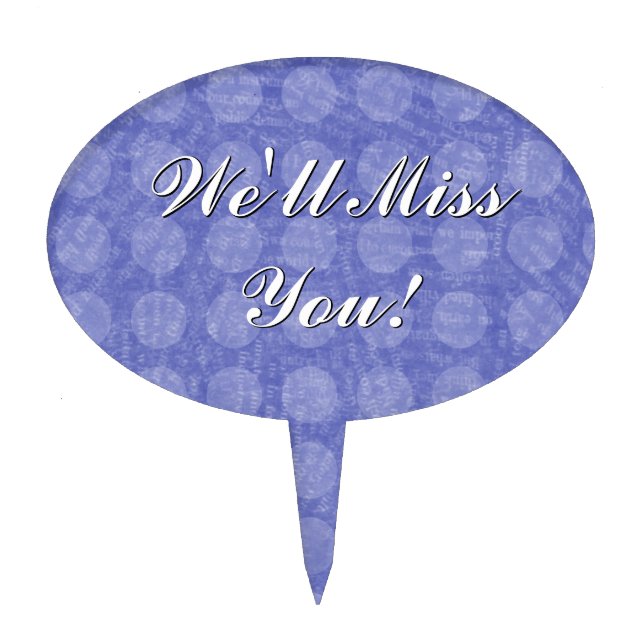 Blue Cake Pick (Front)