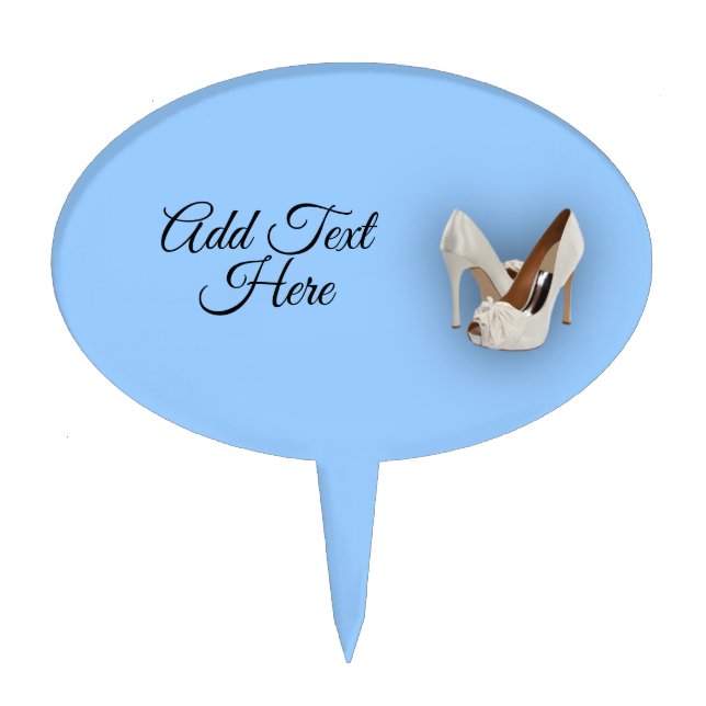 Blue Cake Topper with Heels (Front)