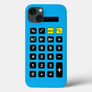 Blue Calculator with Keypad iPhone 13 Case