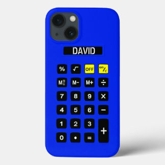 Blue Calculator with Keypad iPhone 13 Case