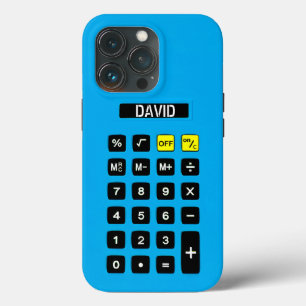 Blue Calculator with Keypad iPhone 13 Pro Case