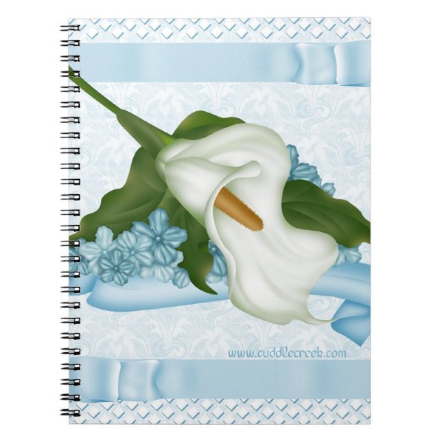 Blue Calla Lily Notebook (Front)