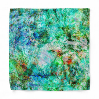 Blue calming abstract Bandana,Clement pretty blue Bandana