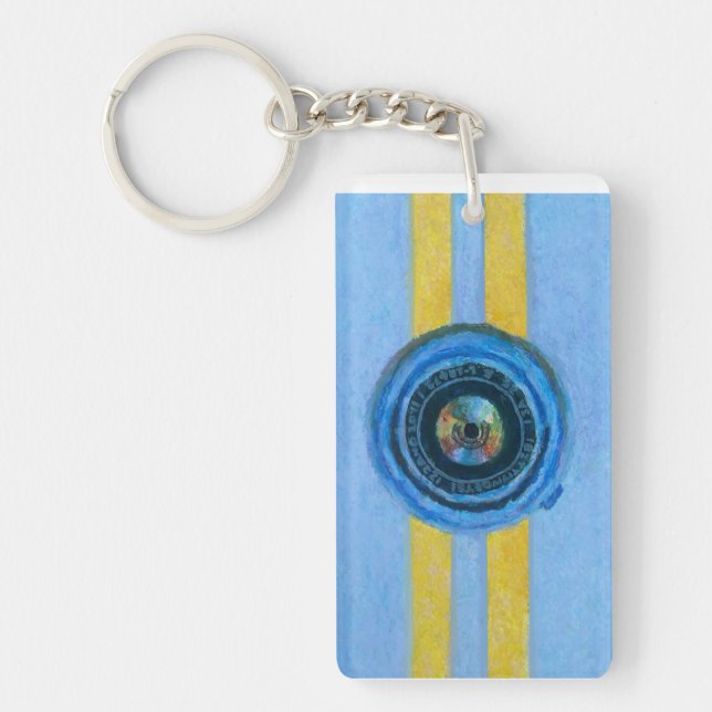 Blue Camera Keychain (Front)