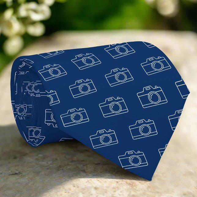 Blue Camera Photography Photographer Shooting Neck Tie (Creator Uploaded)
