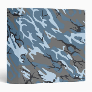 Blue Camo 3 Ring Binder