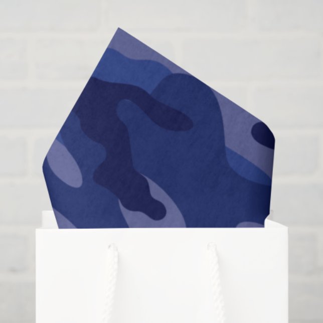Blue Camo Adventure Sports Fun Tissue Paper (Gift Bag)