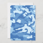 Blue Camo Baby Shower Camouflage Country Boy Invitation (Back)