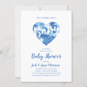 Blue Camo Baby Shower Camouflage Country Boy Invitation (Front)