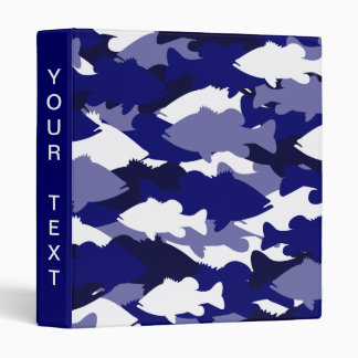 Blue Camo Bass Fishing 3 Ring Binder