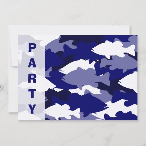 Blue Camo Bass Fishing Custom Announcement