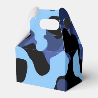 Blue Camo Camoflauge Birthday Party Favor Box