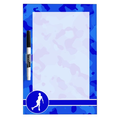 Blue Camo Camouflage Figure Skating Dry_Erase Board