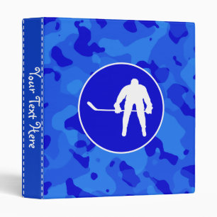 Blue Camo; Camouflage Hockey 3 Ring Binder