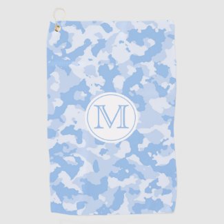 Blue Camo | Camouflage Pattern Monogrammed Golf Towel