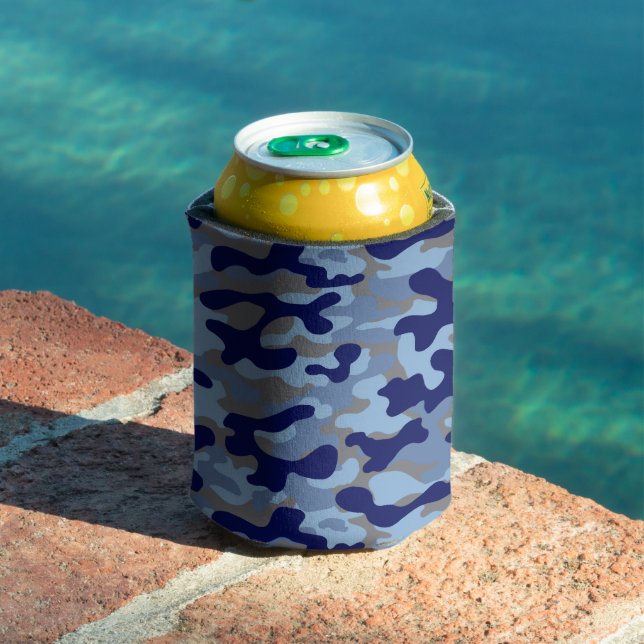 Blue Camo Can Cooler (In Situ Pool)