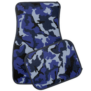 Blue Camo Car Mats Full Set