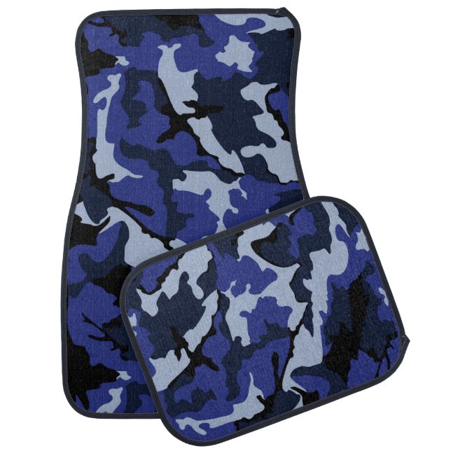Blue Camo Car Mats Full Set (Set)