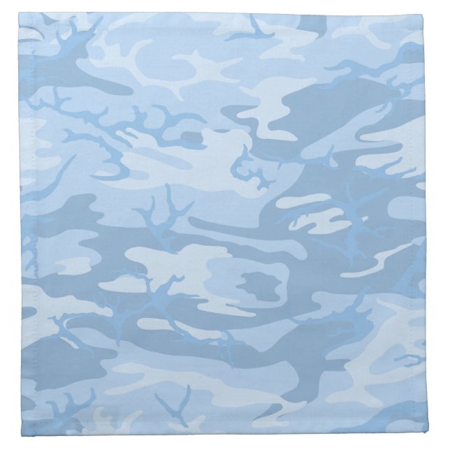 Blue Camo Cloth Napkin (Front)