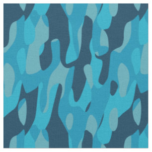 Blue Camo   Fabric