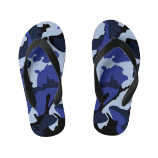 Blue Camo, Kid's Flip Flops
