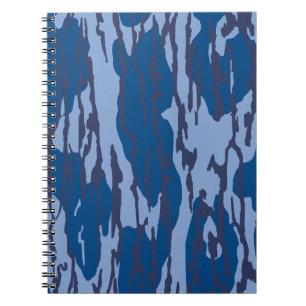 Blue Camo Military Pattern Blue Camouflage Notebook