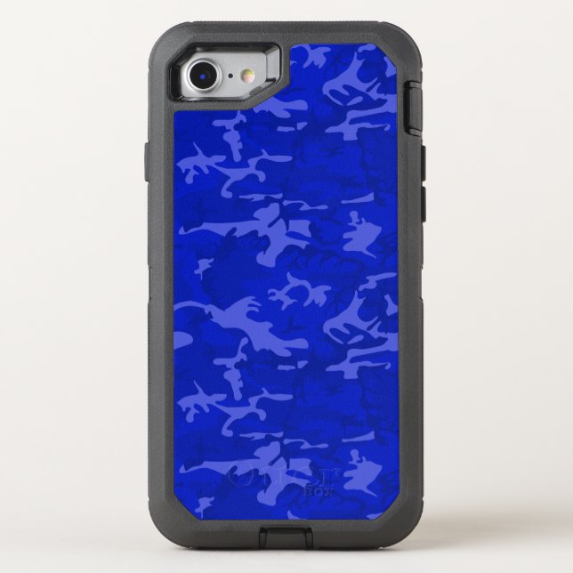 Blue Camo Otterbox iPhone Case (Back)