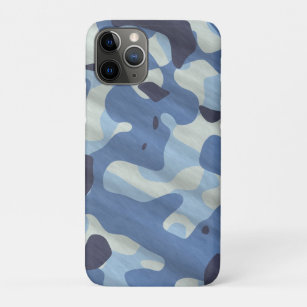 Blue Camo Pattern Army Camouflage Man Modern iPhone 11 Pro Case