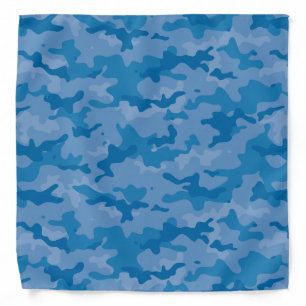 Blue Camo Pattern Bandana