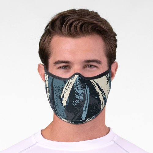Blue Camo Premium Face Mask