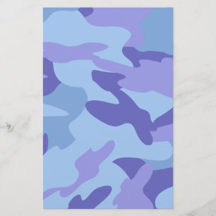 Blue Camo Stationery / Craft Paper