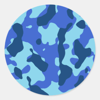 Blue Camo Sticker
