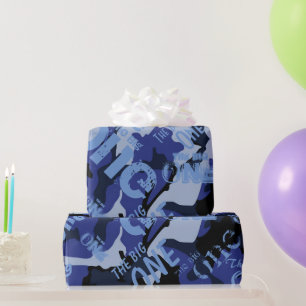 Blue Camo, The Big One Wrapping Paper