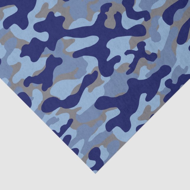 Blue Camo  Tissue Paper (Detail)