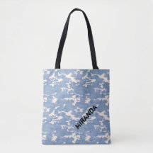 Blue Camo Tote Bag