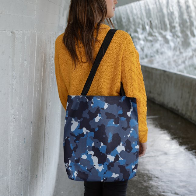 Blue camo tote bag (Creator Uploaded)
