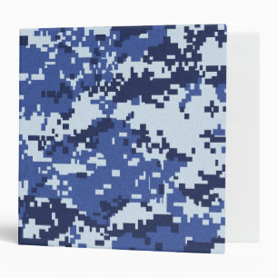 Blue Camouflage 3 Ring Binder