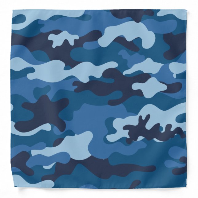Blue Camouflage Bandana (Front)