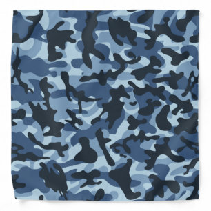 Blue Camouflage Bandana
