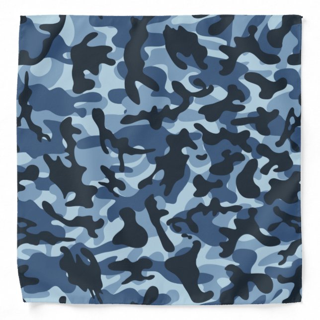 Blue Camouflage   Bandana (Front)