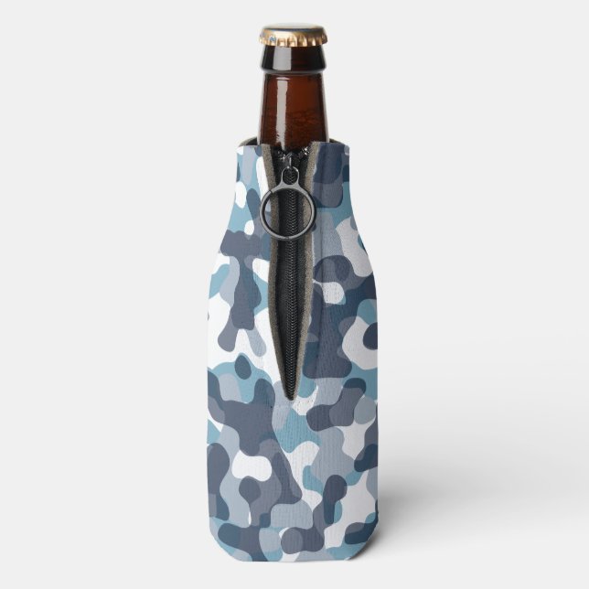 Blue camouflage bottle cooler (Bottle Back)