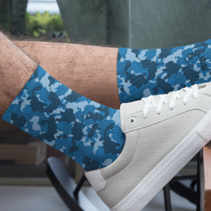 Blue Camouflage Camo Army Socks