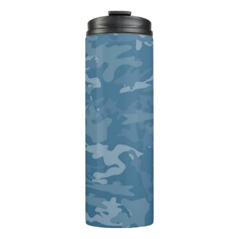 Blue Camouflage / Camo Thermal Tumbler by TheHomeStore at Zazzle