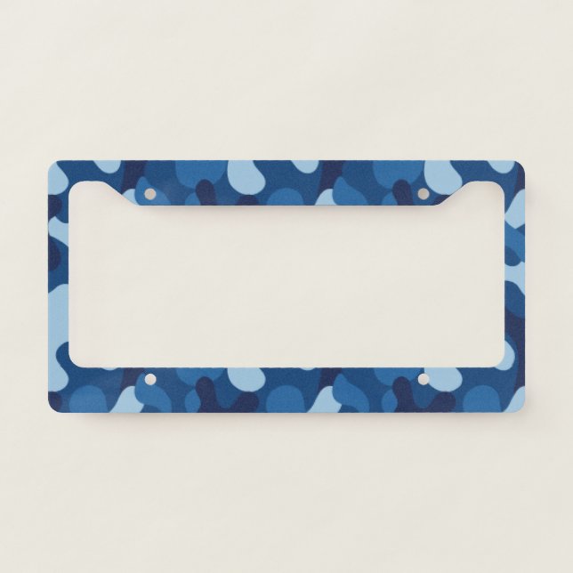 Blue Camouflage. Camo your License Plate Frame (Front)