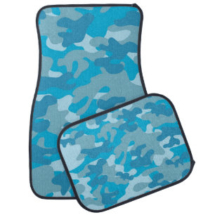 Blue Camouflage Car Mats
