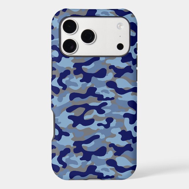 Blue Camouflage  Case-Mate iPhone Case (Back)